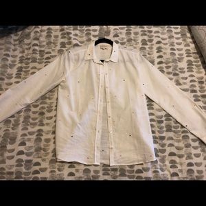 Sézane Pierre Heart Embroidered Shirt S/36